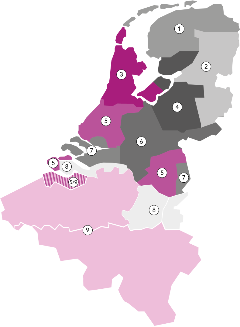 Gebiedsindeling maart 2025